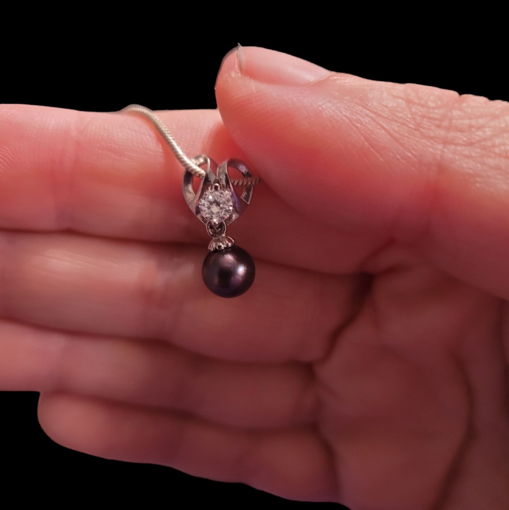 .925 Stering Akoya Pearl Pendant
